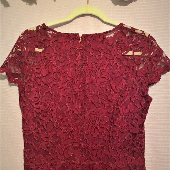 Thalia Sodi Formal Burgundy/Red Sparkle Dress - Picture 7 of 9